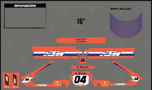 ‘KTM’ Graphics Kit (Name and Numer Only)
