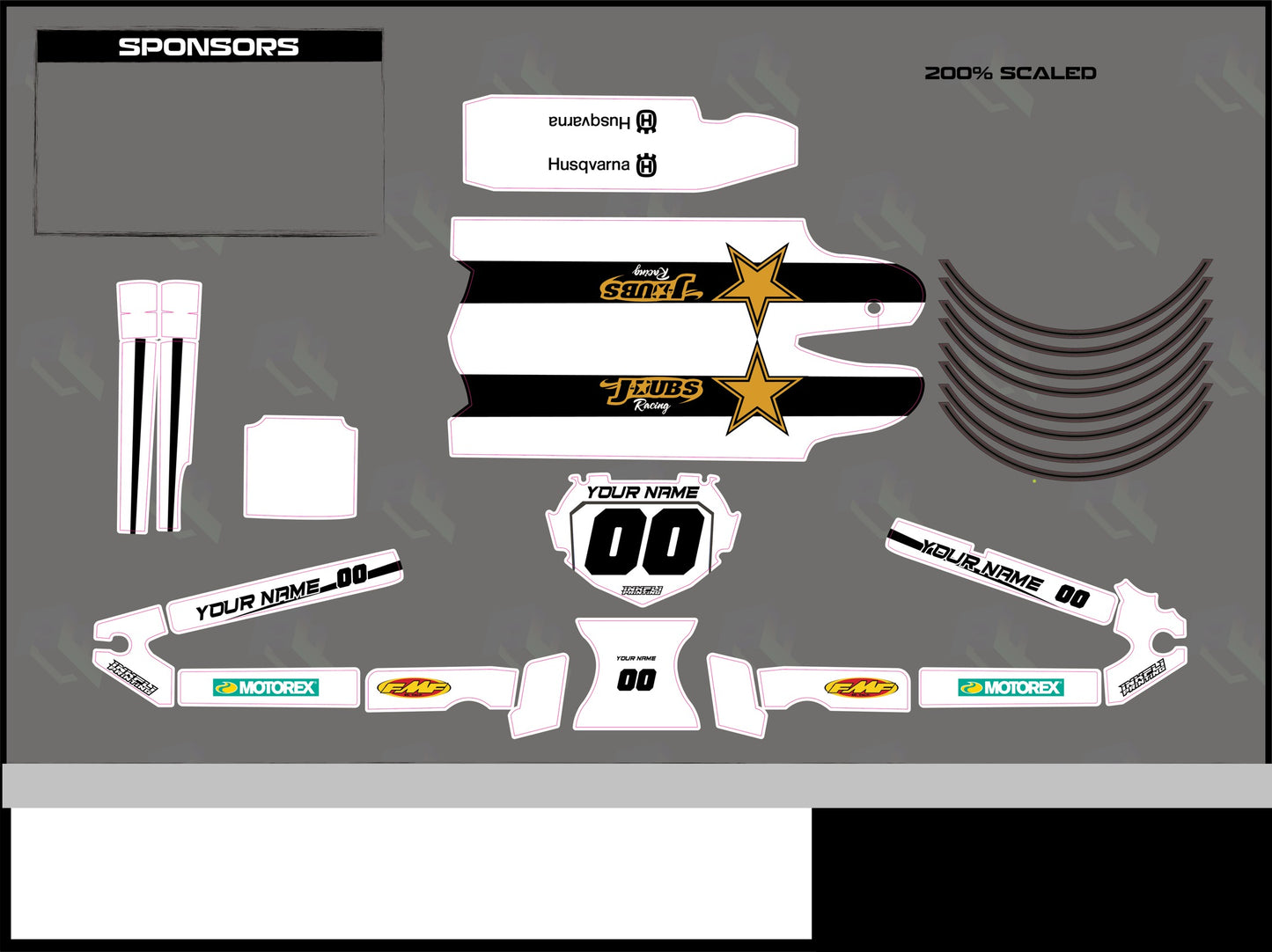 Husky - Name and Number Only Graphics