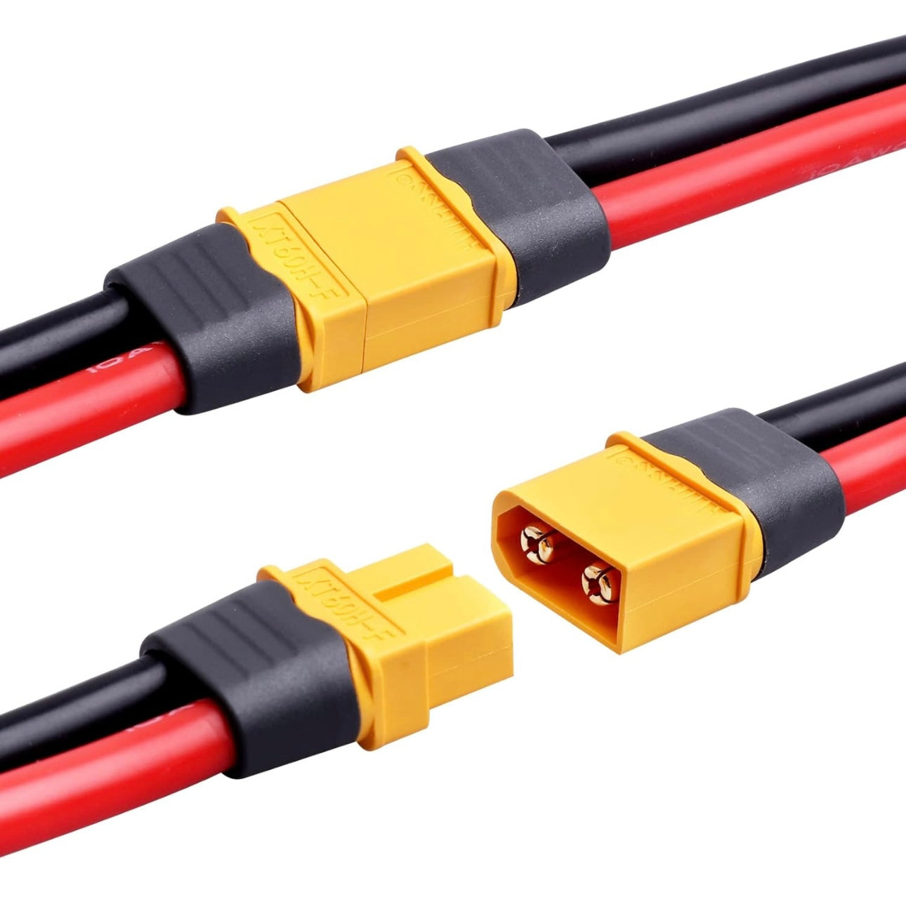 Hobbypark XT60 Male to Female Adapter Connectors Converter Plugs with 10AWG Gauge Cable Wire High Current | 6”