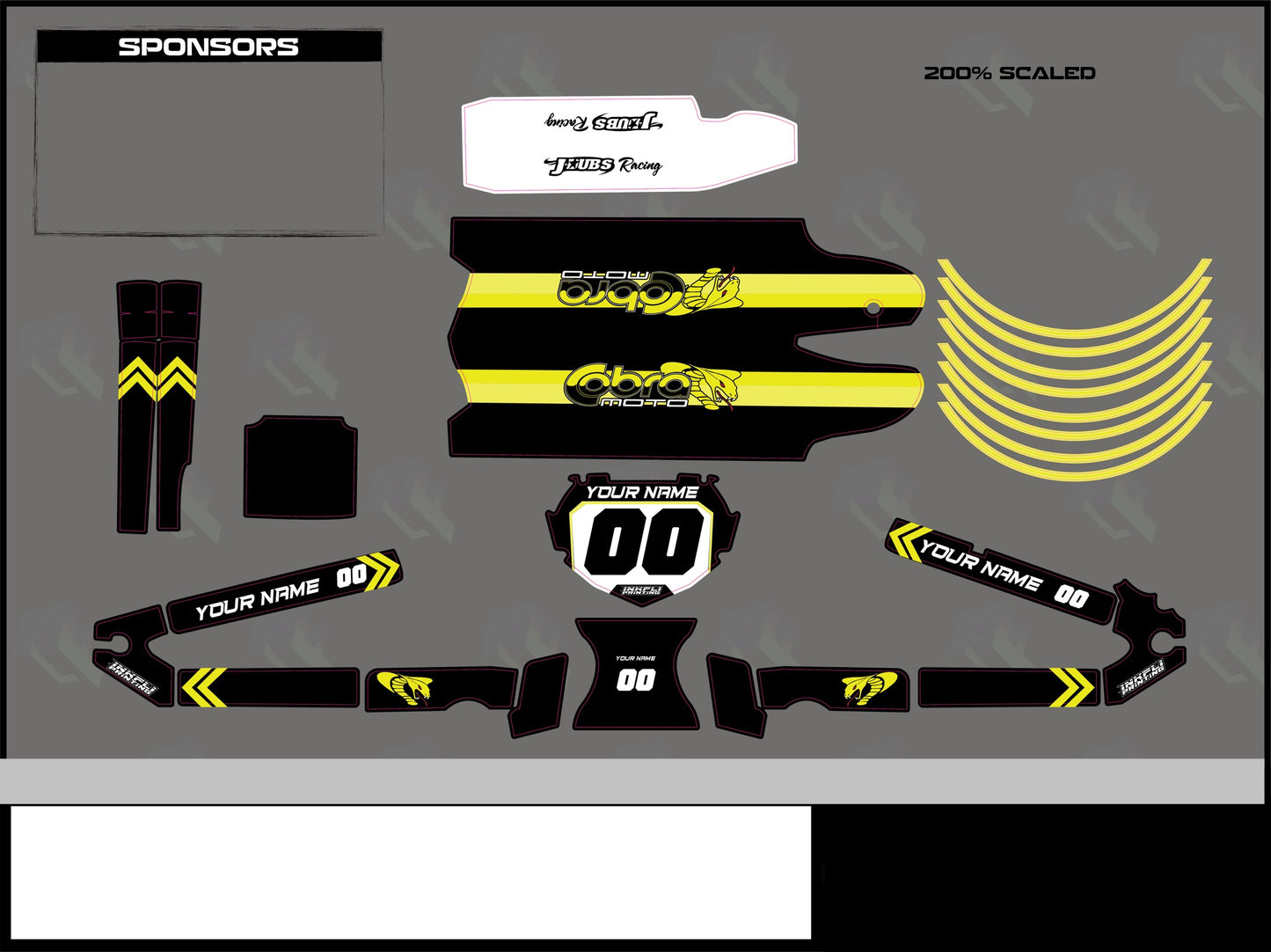 'Cobra' - Name and Number Only Graphics