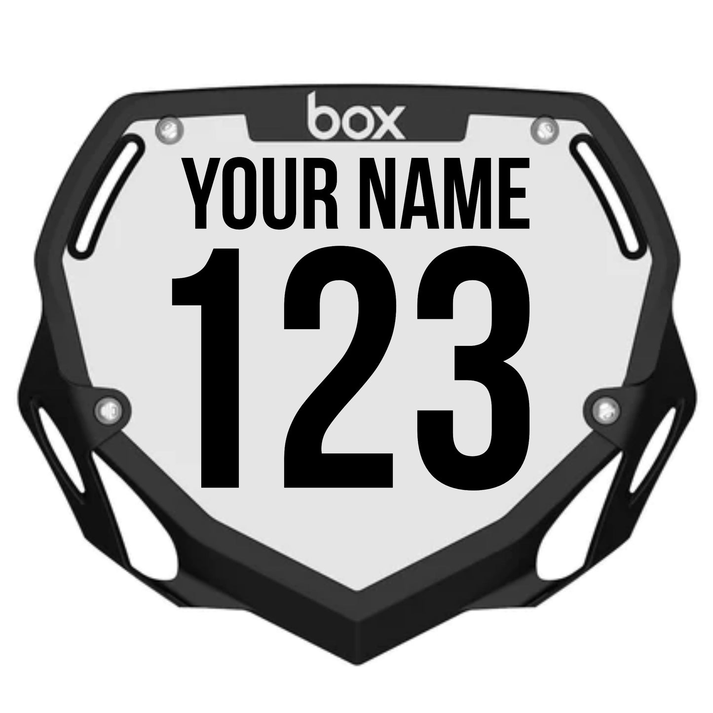 Box Two Number Plate - Large