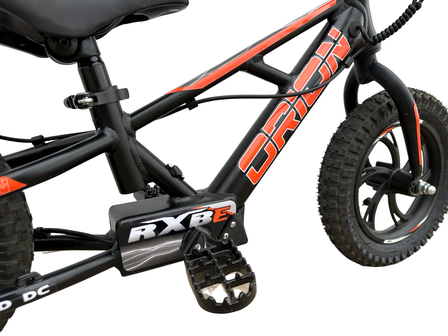 Orion RXBE12 - 24V 250W - Black- Kids Electric Balance Bike - Pegs