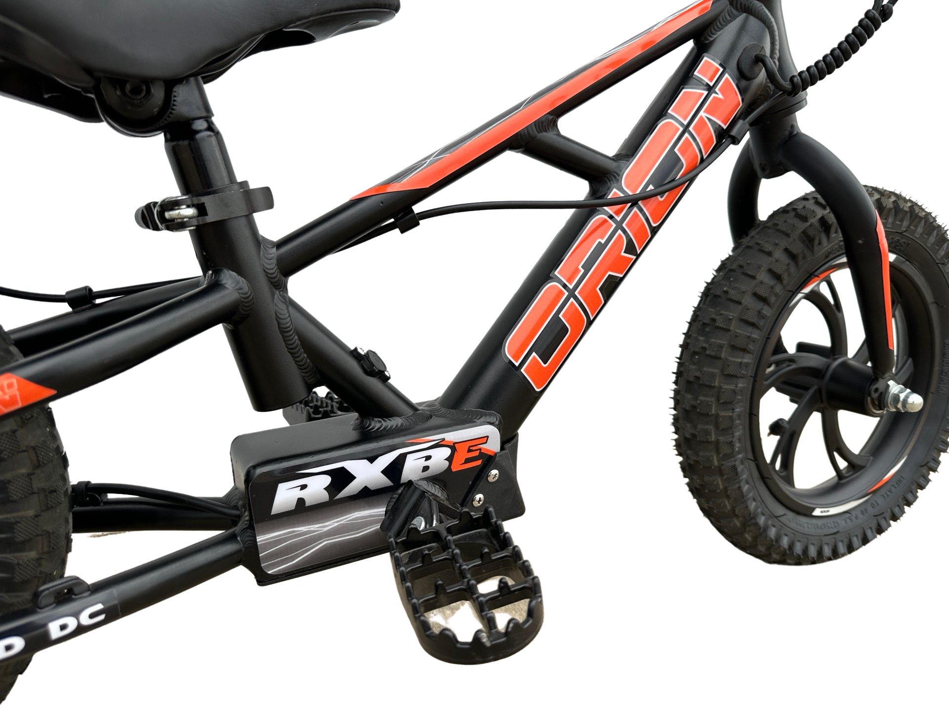 Orion RXBE12 - 24V 250W - Black- Kids Electric Balance Bike - Pegs