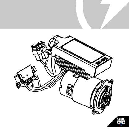 STACYC REPLACEMENT ESC AND MOTOR COMBO - 12EDRIVE