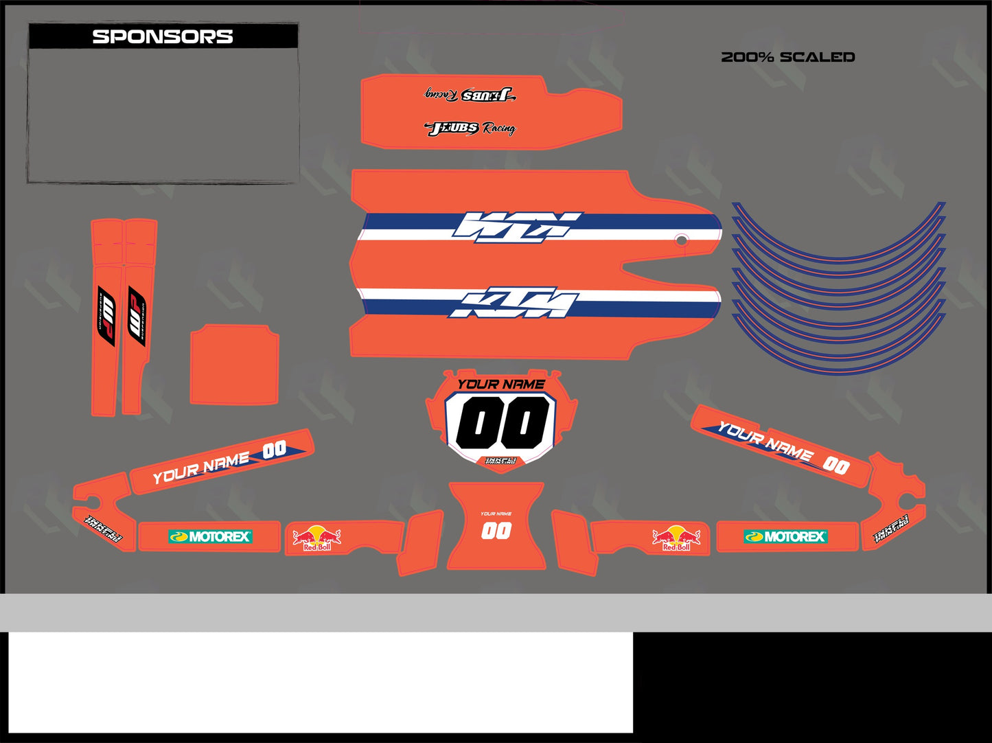 KTM - Name and Number Only Graphics