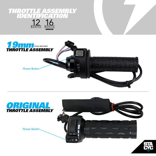 HANDLEBAR 19MM REPLACEMENT STACYC 16E (25.4mm)