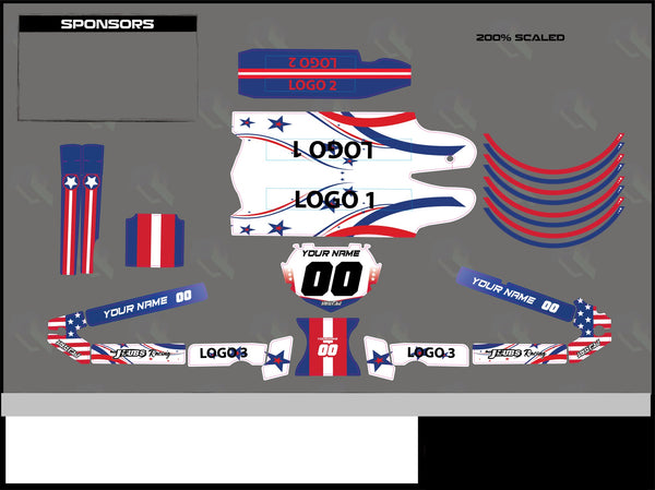 JDubs Racing - Semi Custom Electric Bike Graphics EBike Patriot USA
