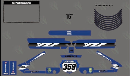 ‘YZF’ Graphics Kit (Name and Numer Only)