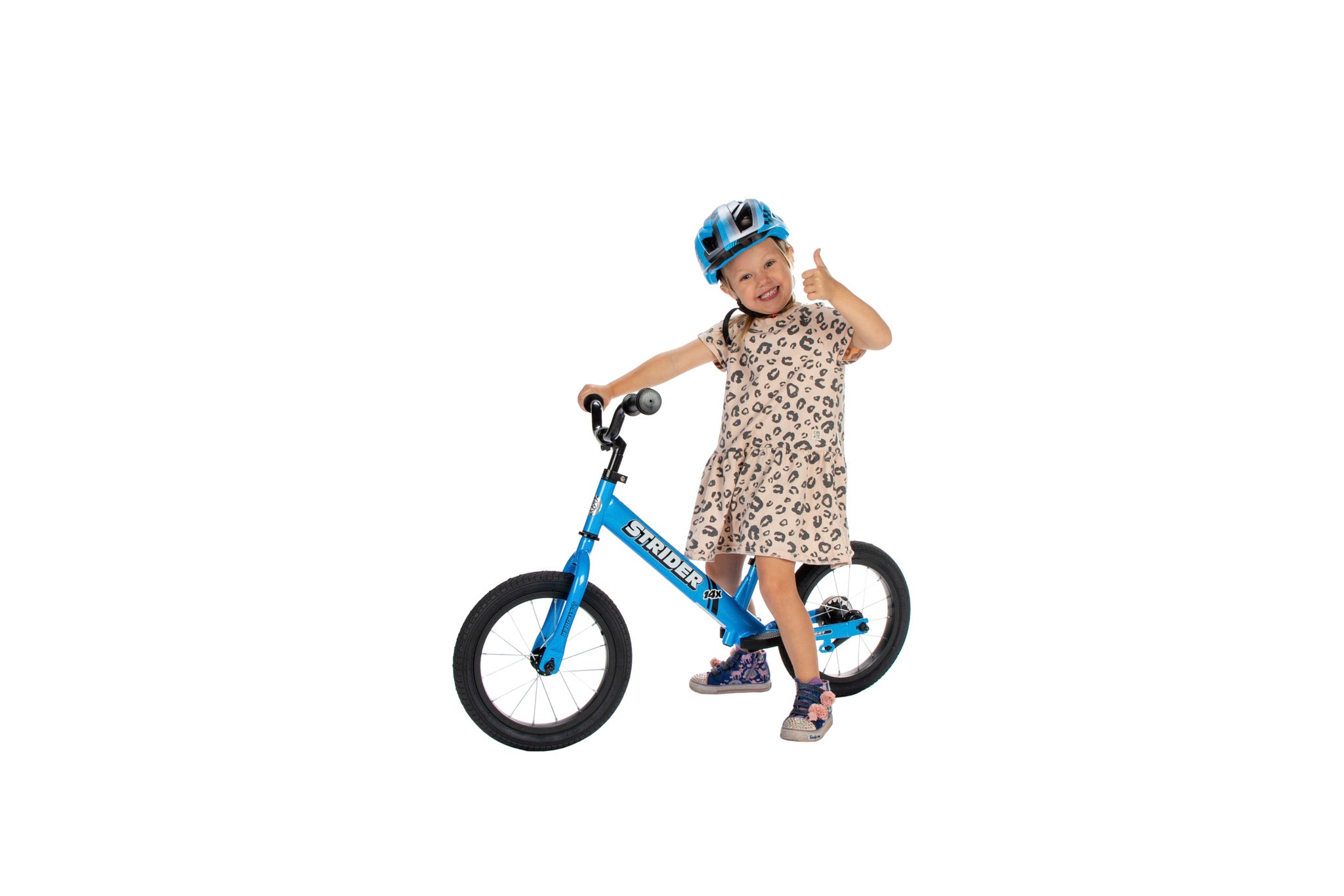 Strider 14X Sport Balance Bike Blue JDubs Racing