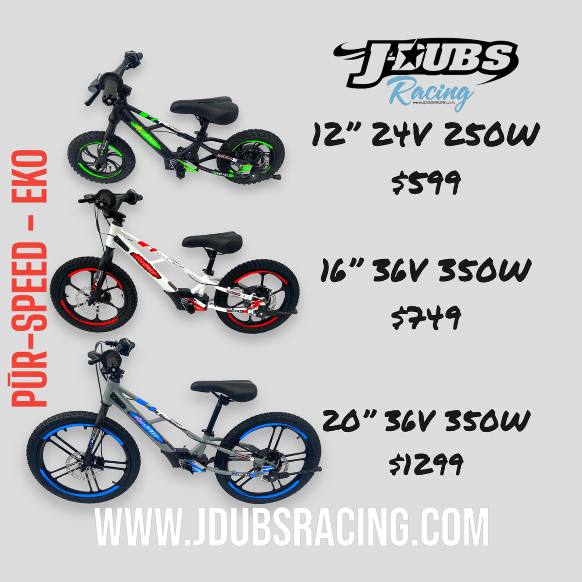Stability Cycle Electric Balance Bikes and Accessories – JDubs Racing