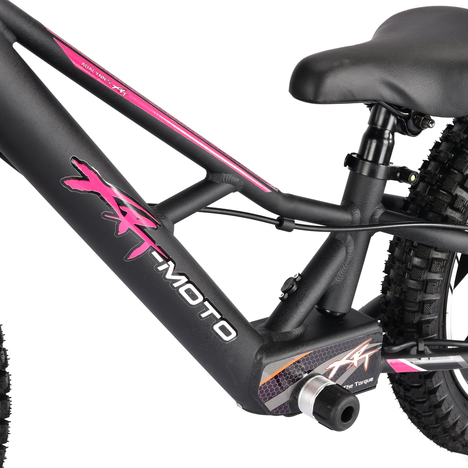 XRT MOTO 16" Black and Pink Electric Balance Bike